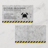 建築懸命ハットロゴ |具体的な注意 名刺 (正面/裏面)