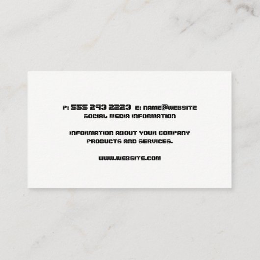 建築懸命ハット |木目 名刺 (裏面)