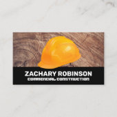 建築懸命ハット |木目 名刺 (正面)