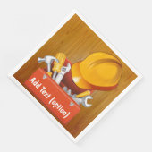 建築懸命帽子およびツールボックス紙ナプキン (コーナー)