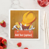 建築懸命帽子およびツールボックス紙ナプキン (インサイチュ)