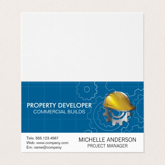 建築懸命帽子 | ギア 名刺 (外部フラット)