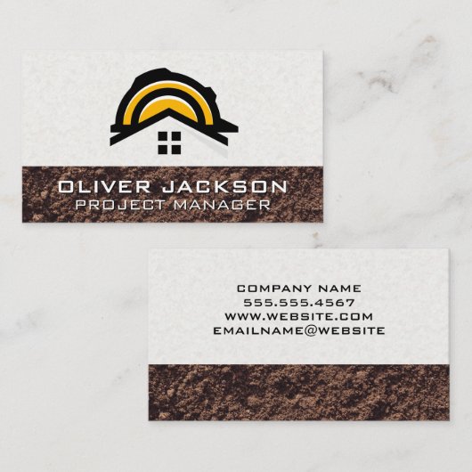 建築懸命帽子 |不動産実在開発者 名刺 (正面/裏面)
