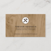 建築手利人大工ツールウッドホワイト 名刺 (正面)