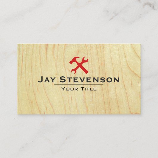 建築手利大工ウッド 名刺 (正面)