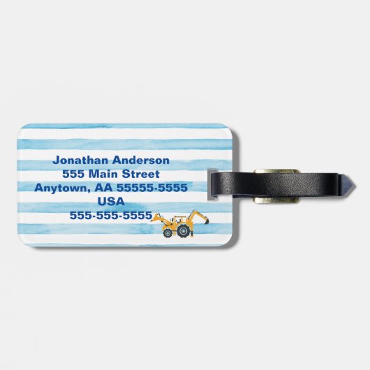 建築手荷物タグの個人用設定が可能 ラゲッジタグ (裏面横)