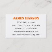 建築掘削中 名刺 (裏面)