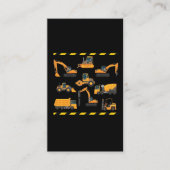 建築掘削機オペレーターボーイ幼稚園 名刺 (正面)