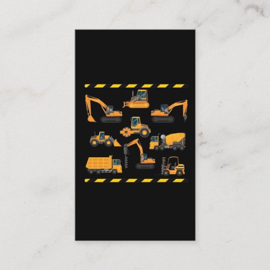 建築掘削機オペレーターボーイ幼稚園 名刺 (正面)