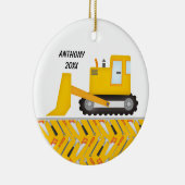 建築掘削機パーソナライズされたオーナメント セラミックオーナメント (右)
