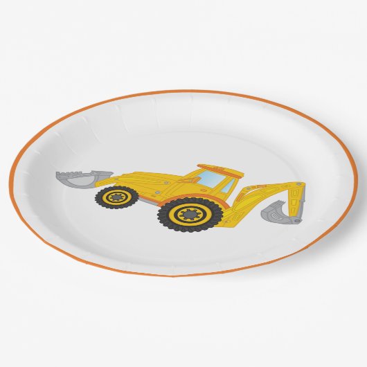 建築掘削機パーティー紙プレート ペーパープレート (アングル)