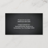 建築掘削機プラントオペレーターブモダンラック 名刺 (裏面)