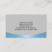 建築掘削機プラントオペレーターブモダンルー 名刺 (裏面)