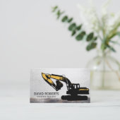 建築掘削機プラントオペレーターメタル 名刺 (スタンド正面)