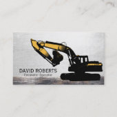 建築掘削機プラントオペレーターメタル 名刺 (正面)