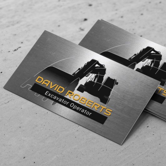 建築掘削機プロフェッショナルプラント運営者 名刺