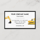 建築掘削機契約業者名刺 名刺 (裏面)