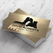 建築掘削機工場のオペレータモダン金ゴールド 名刺