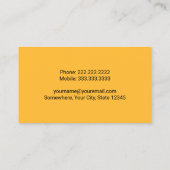 建築掘削機設備運転士請負業者 名刺 (裏面)