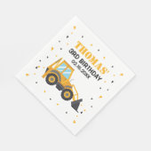 建築掘削機誕生日 スタンダードランチョンナプキン (角)