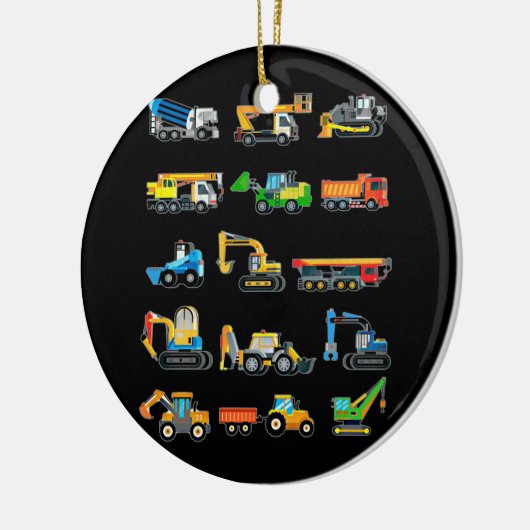 建築掘削機車両機械 セラミックオーナメント (左)