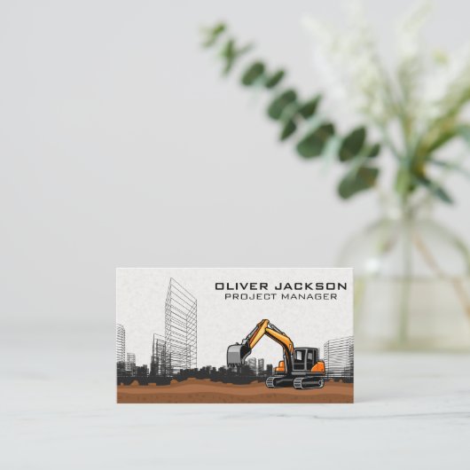 建築掘削機車両 |実在財産 名刺 (スタンド正面)