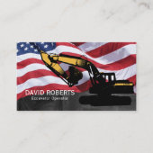 建築掘削機運転者愛国心 名刺 (正面)