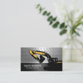 建築掘削機重機運転士 名刺 (スタンド正面)