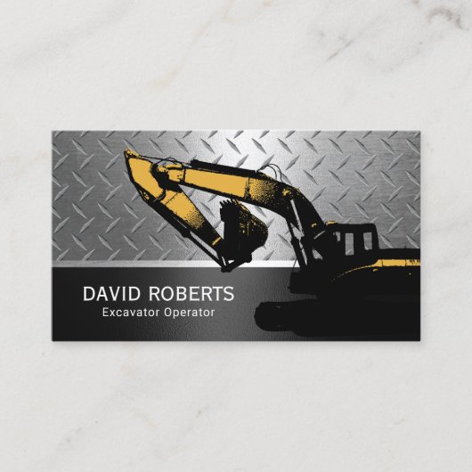 建築掘削機重機運転士 名刺 (正面)
