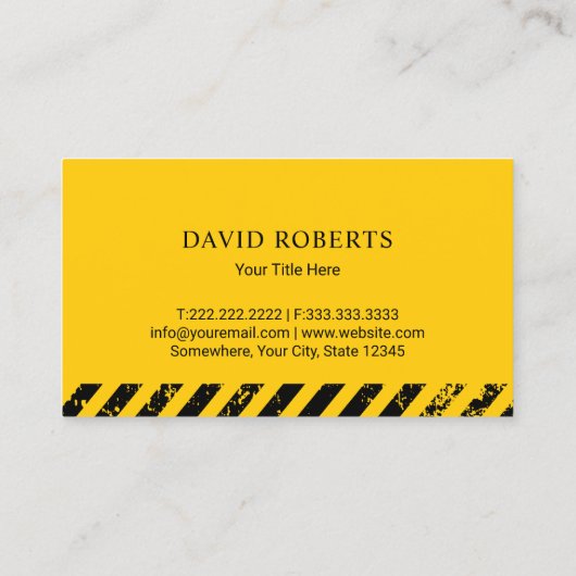 建築掘削機重機運転士 名刺 (裏面)