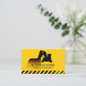 建築掘削機重機運転士 名刺 (スタンド正面)