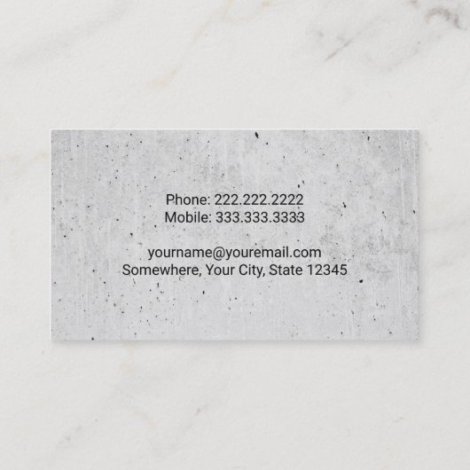 建築掘削機重機運転士 名刺 (裏面)