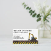 建築掘削機 | 汚れの注意 名刺 (スタンド正面)