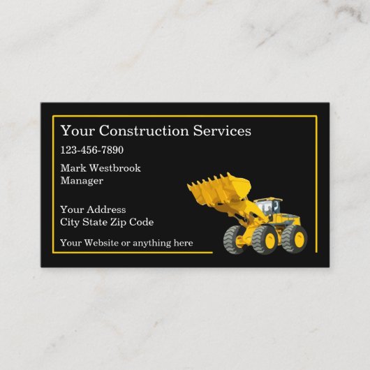 建築掘削設備業務 名刺 (正面)