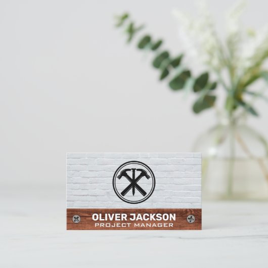 建築改修 | ホーム修復 名刺 (スタンド正面)