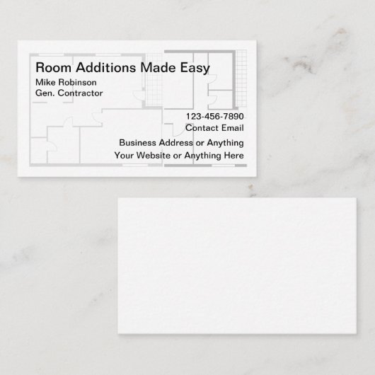 建築改装室の追加 名刺 (正面/裏面)