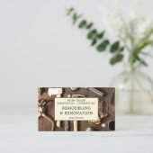 建築改造木目具 名刺 (スタンド正面)