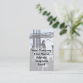 建築敷地の建設作業員 名刺 (スタンド正面)