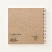 建築施工請負業者向けのクラフト紙 ノートブック (裏面)