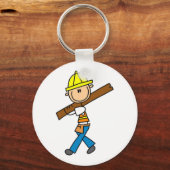 建築材工員 キーホルダー (正面)