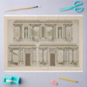建築柱と彫像の切り離し紙 薄葉紙 (クラフト)