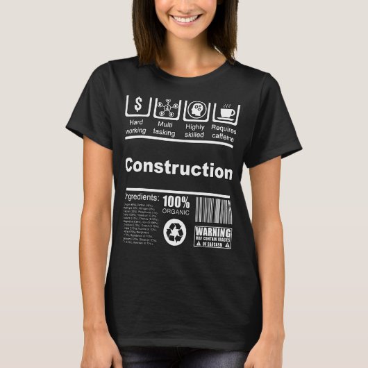 建築栄養事実建築 Tシャツ (正面)