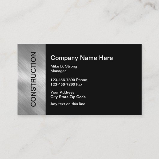 建築業務テンプレート 名刺 (正面)