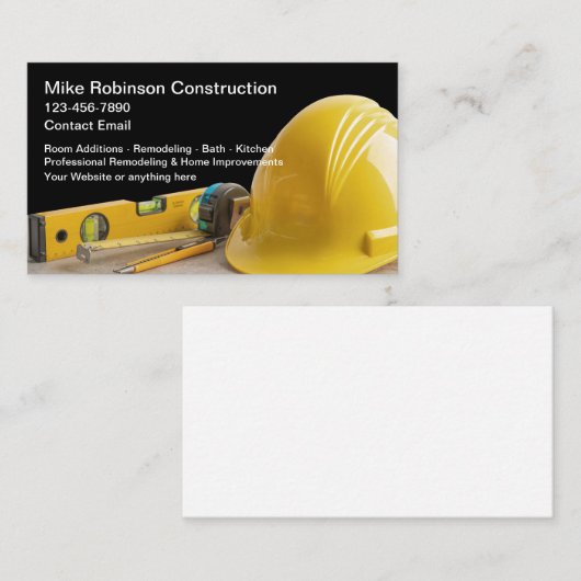 建築業者による名刺の改築 名刺 (正面/裏面)