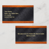 建築業者のための木製および鋼鉄名刺またはか。 名刺 (正面/裏面)