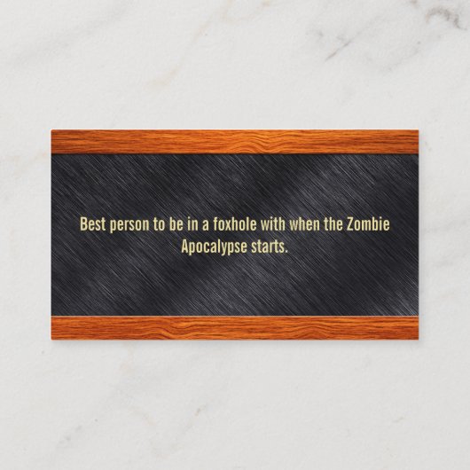 建築業者のための木製および鋼鉄名刺またはか。 名刺 (裏面)