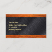 建築業者のための木製および鋼鉄名刺またはか。 名刺 (正面)