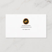 建築業者のスタイリッシュな金ゴールドの家の画像的なアイコン 名刺 (裏面)