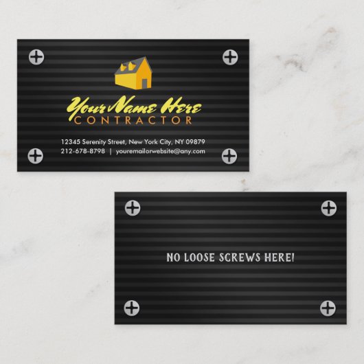 建築業者の名刺 名刺 (正面/裏面)