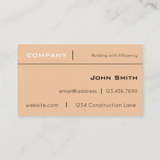 建築業者の名刺 名刺 (裏面)